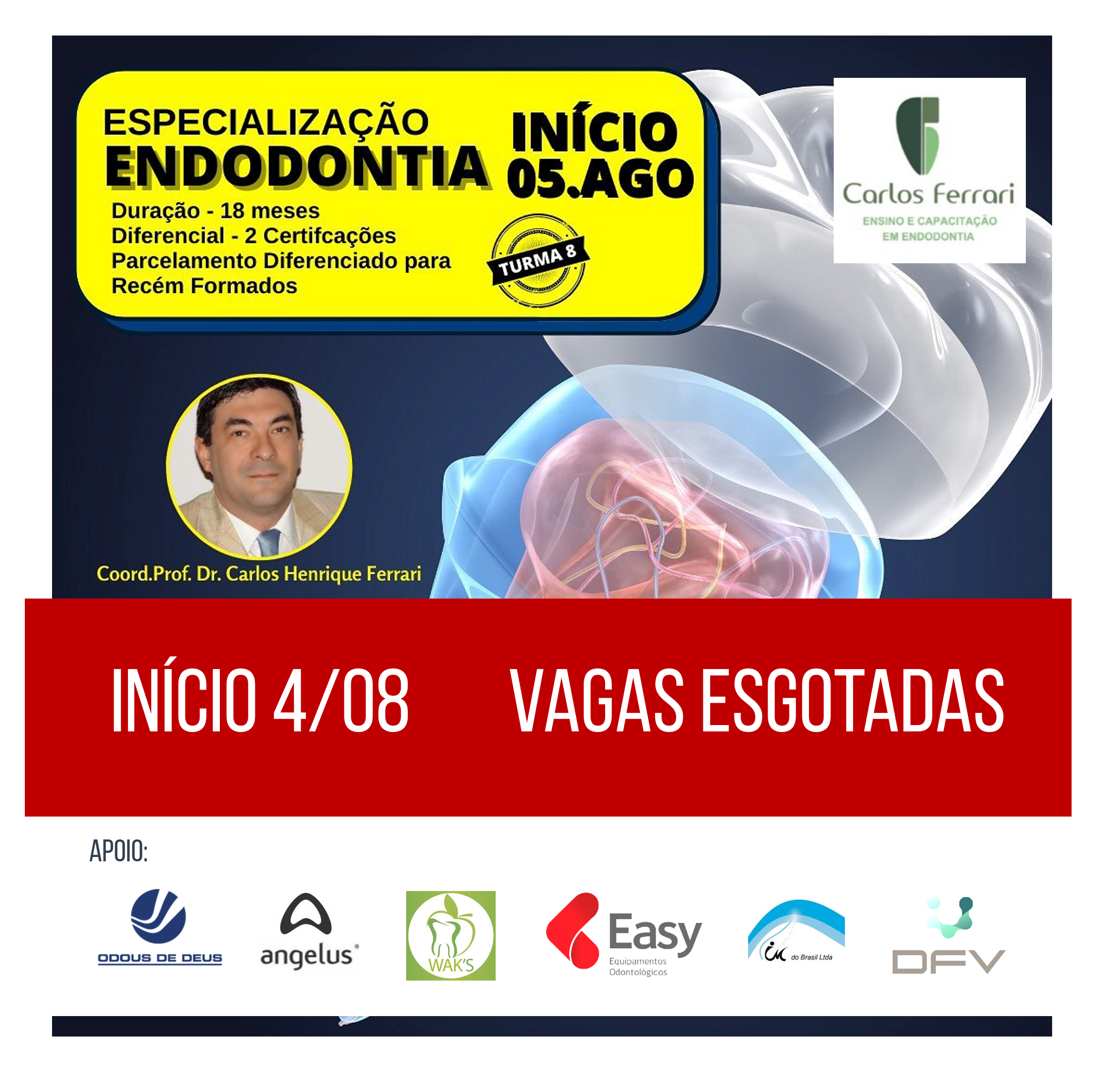You are currently viewing Nova turma de Especiaização em Endodontia em Brasília
