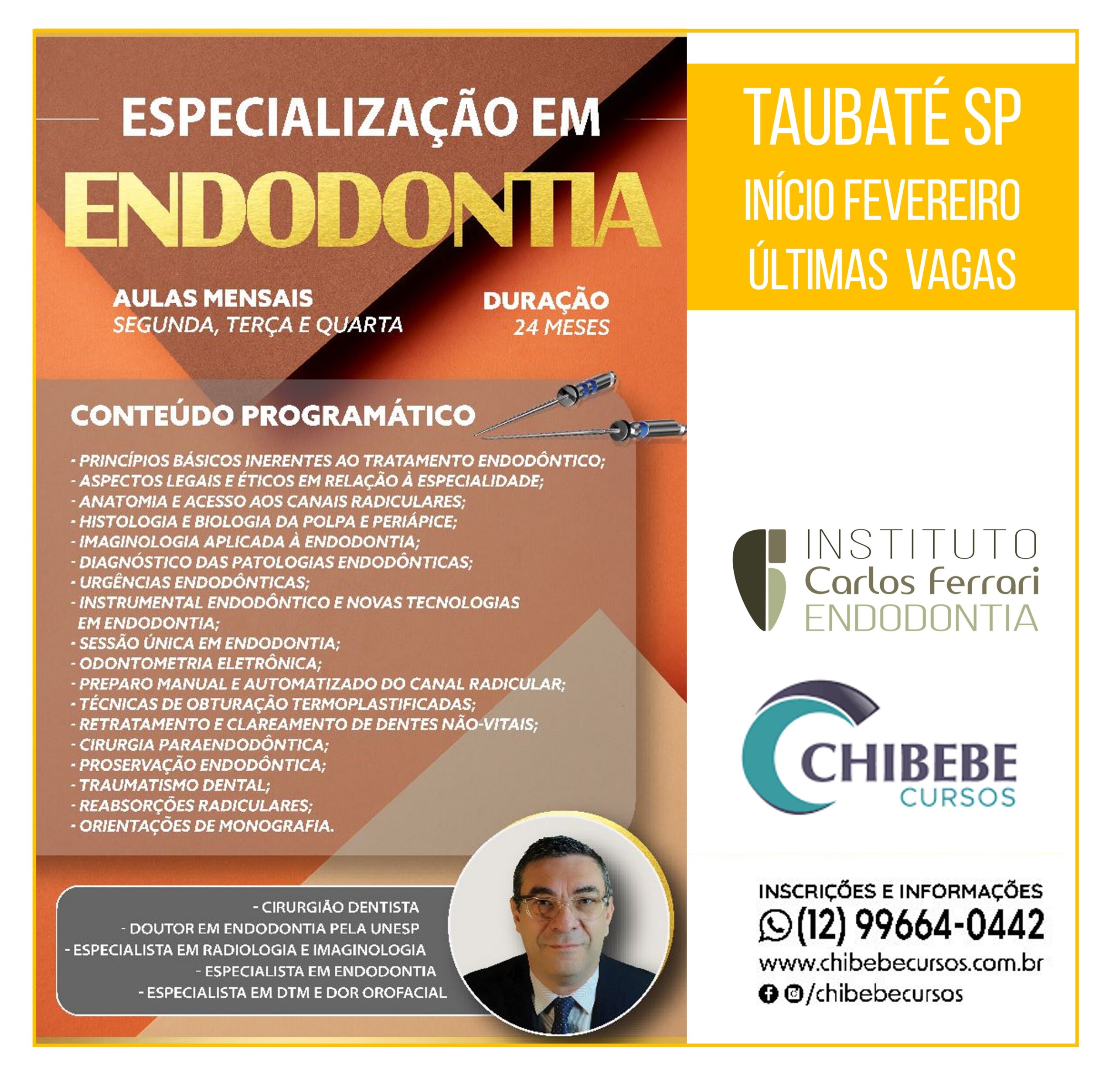 You are currently viewing Especialização em Endodontia em Taubaté.