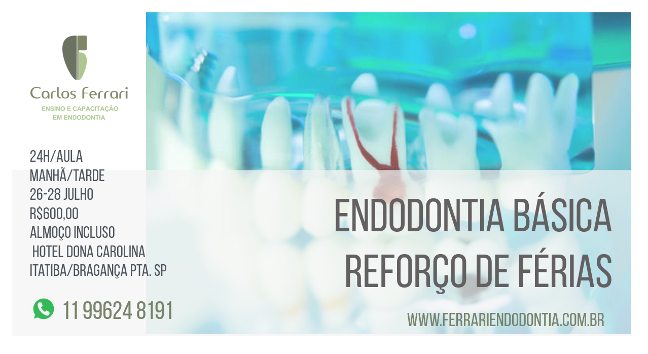 Curso Endodontia Básica. Reforço de Férias.