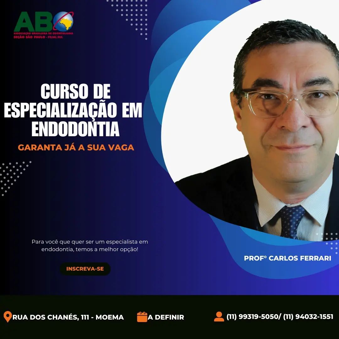 Especialização em  endodontia ABO São Paulo Moema.