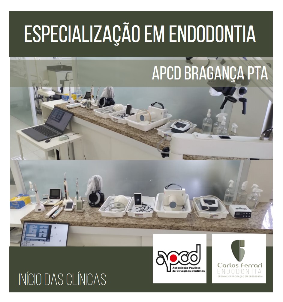 Especialização em Endodontia. Início da clínica.