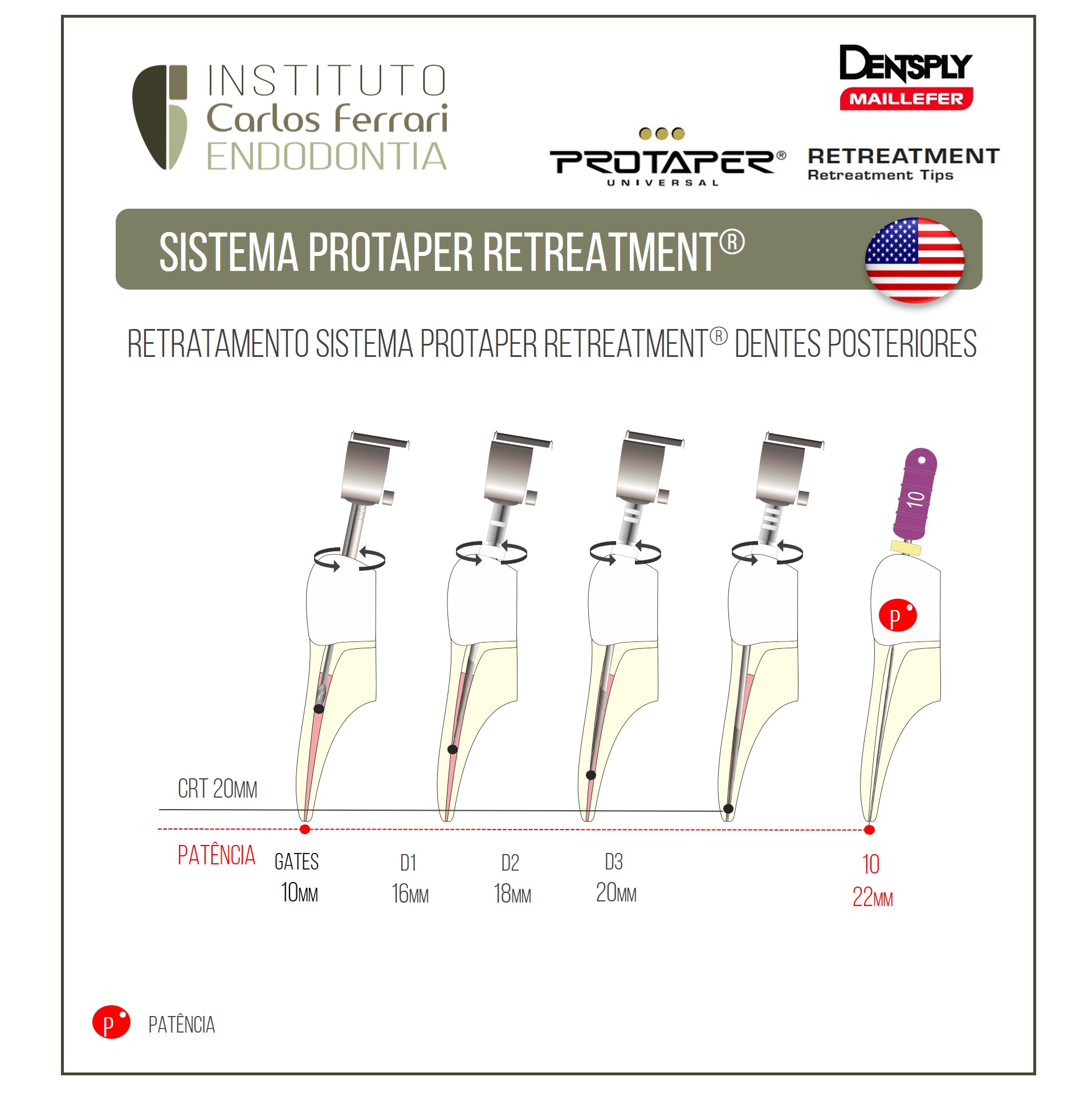 Limas Dentsply Protaper Retreatment. Guia de utilização.
