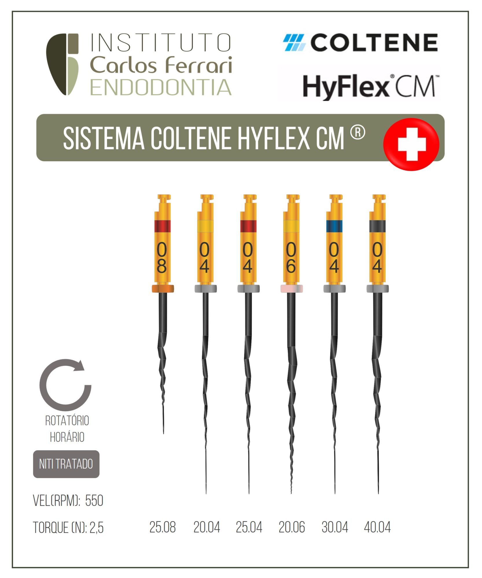 Lima Coltene Hyflex CM. Guia de utilização.