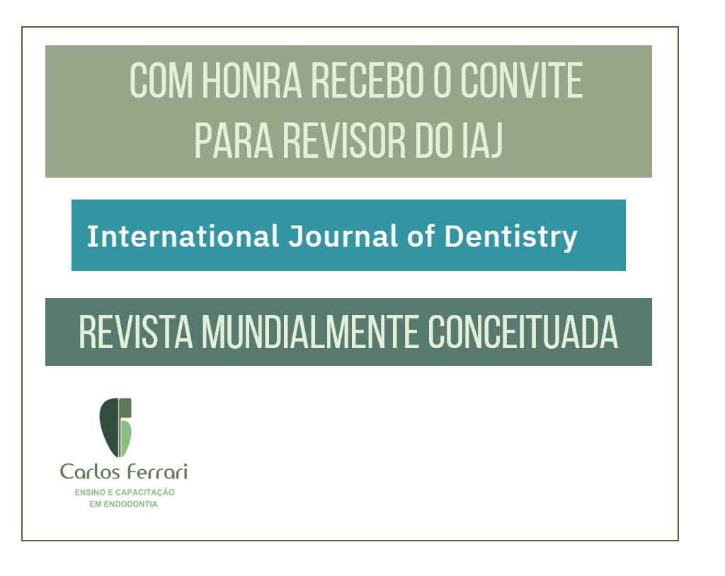 Convite para revisor da International Journal of Dentistry.