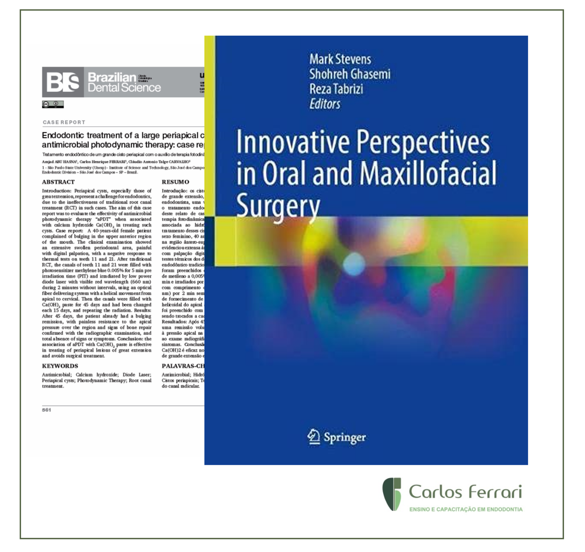 Artigo citado no livro “Innovative Perspectives in Oral and Maxillofacial Surgery”