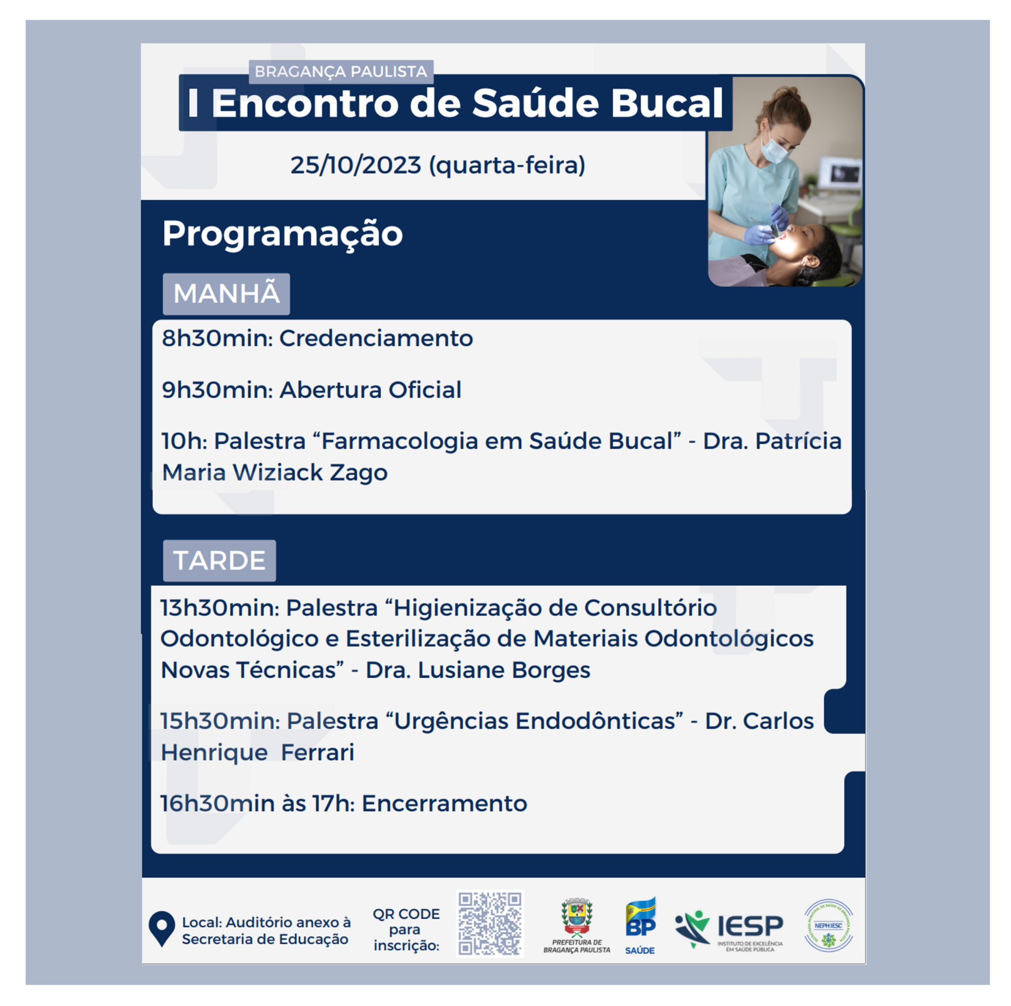 Palestra Urgências Endodônticas. Bragança Pta.